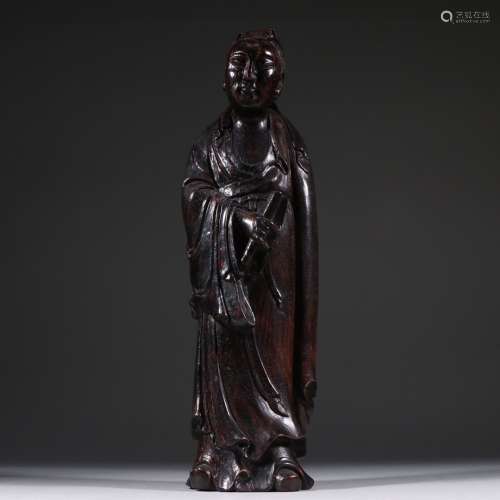 Qing aloes book Guanyin statue