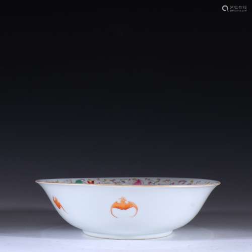 The Qing Dynasty is Xianfeng     Pink flowers open rich plat...