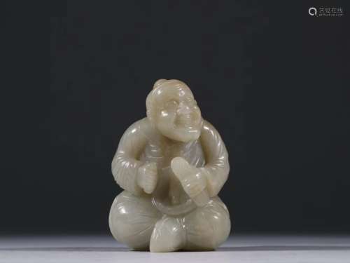 Qing and Hetian jade figure carving parts