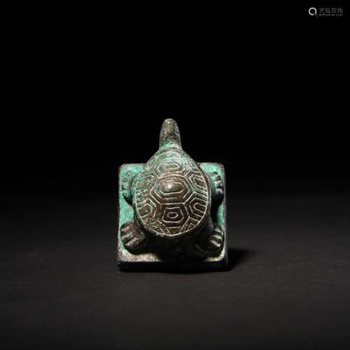 Qing Bronze Xuanwu Square Seal