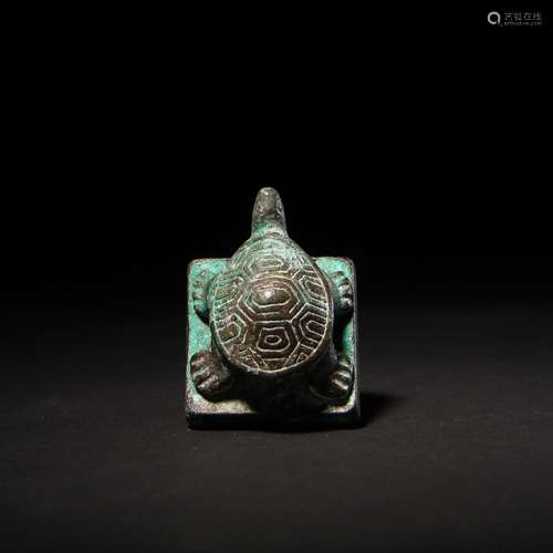 Qing Bronze Xuanwu Square Seal