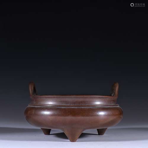 Ming Dynasty plain grain blunt sky ear furnace