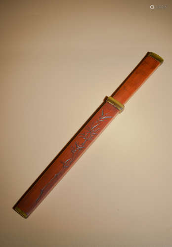 Qing bamboo reed carved bamboo grain cut paper knife