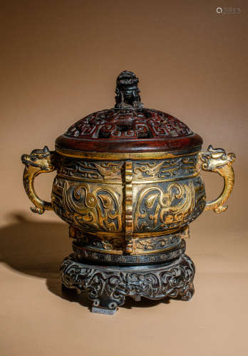 Clear copper gilt gluttonous grain GUI type smoked furnace