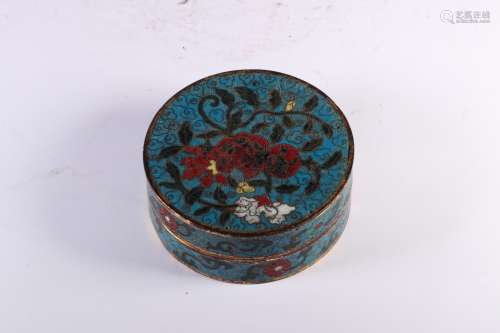 A QING DYNASTY CLOISONNE FLOWER COVER BOX