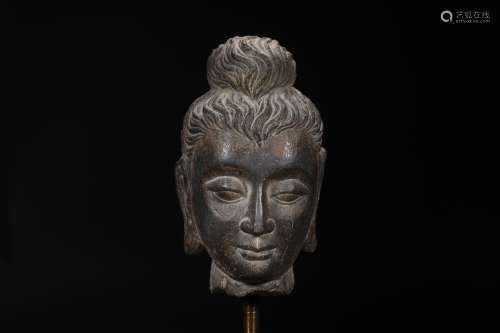 A GANDHARA SCHIST BUDDHA HEAD