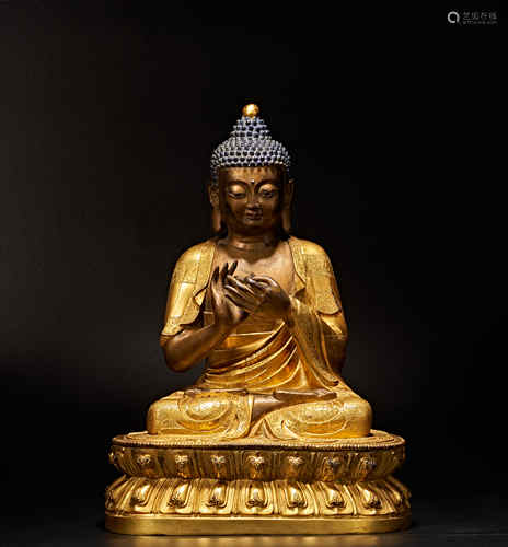 Copper gilded Sakyamuni