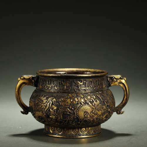 Bronze gilt censer