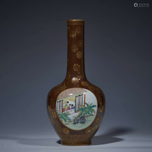 Sauce glaze depicting gold window figure story decoration le...