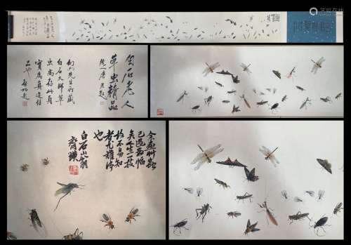 Qi Baishi's fine brushwork of grass insects