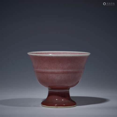 Cowpea red glaze high foot cup