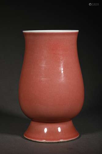 A QING DYNASTY COWPEA RED ZUN