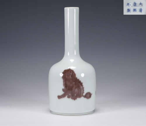 Qing Dynasty - Kangxi Glaze Red Bell Goblet