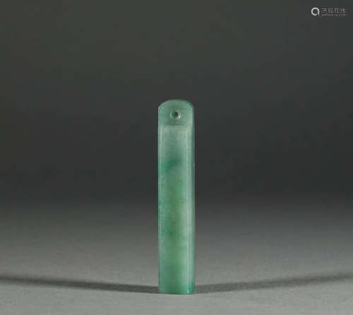 Qing Dynasty - Jade Plume Tube