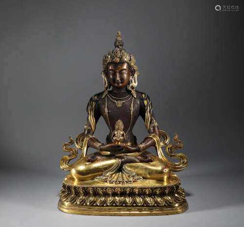 Ming Dynasty - The Gilt Bronze Immeasurable Buddha