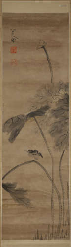 Flowers and Birds Hanging Scroll on Paper