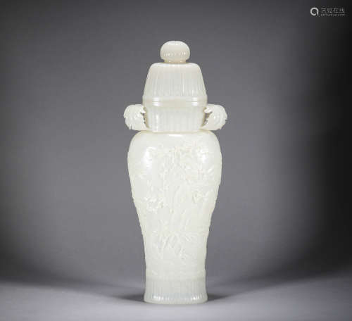 Qing Dynasty - Hetian Jade Amphora