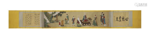 Ming dynasty - Ding Yunpeng - Fine Character Scroll on Silk