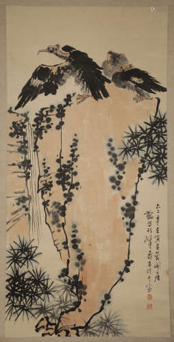 Pan Tianshou - Eagle Hanging scroll on paper