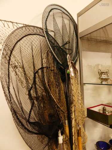 A collection of fishing landing nets (8)