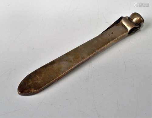 A late Victorian silver mounted cigar cutter, Birmingham 189...