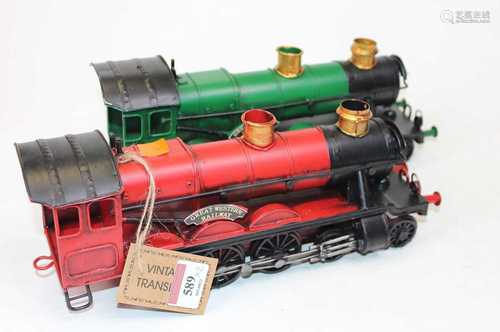 Two Lesser & Pavy Ltd modern tinplate models of two Great We...