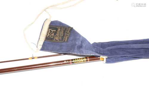 A Hardy Jet #9 9' fibreglass two piece fly rod, in canvas ba...