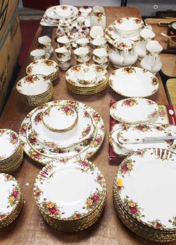 An extensive Royal Albert tea and dinner service, in the Old...