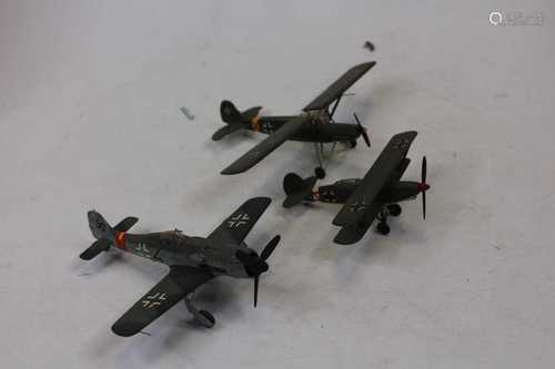 A collection of Airfix WWII aircraft, loose and assembled