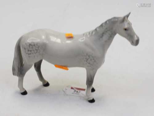 A Beswick model of a horse, grey gloss finish, h.18cm