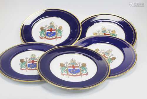 A collection of five Mulberry Hall bone china collectors pla...