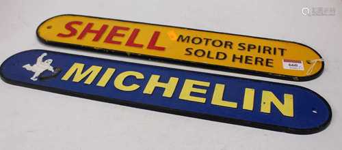 A reproduction cast iron Michelin Tyres advertising sign, 50...