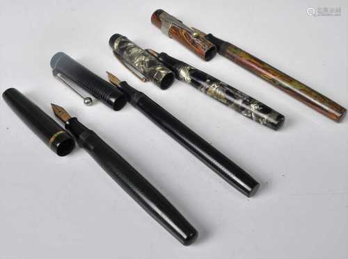 A Summit fountain pen, having 14ct gold nib; together with e...