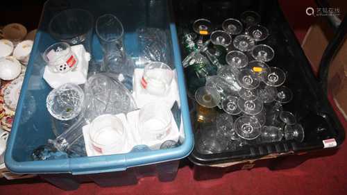 Two boxes of miscellaneous glassware, to include Coca-Cola I...