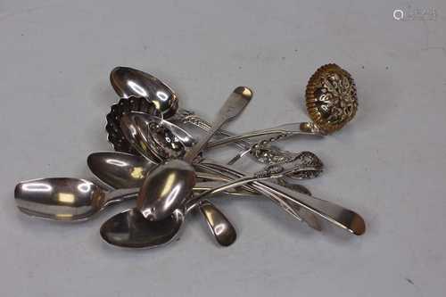 A small collection of 19th century and later loose silver fl...