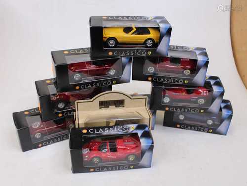 A box containing a collection of Classico diecast model Ferr...