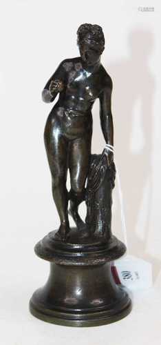 After the antique, a 19th century bronze study of a standing...