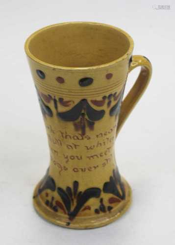 An early 20th century Aller Vale(?) mottoware mug, of invert...