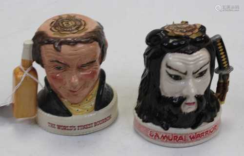 Two Royal Doulton Jim Beam Bourbon Whisky character decanter...