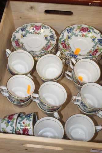 A Booth's part tea service, in the Floradora pattern, having...