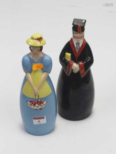 A Roby of Paris glazed ceramic figural decanter, in the form...