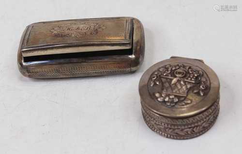 An early 20th century French silver pocket snuffbox, having ...