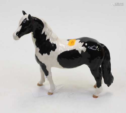 A Beswick piebald pony, second version, model No.1373, h.17c...