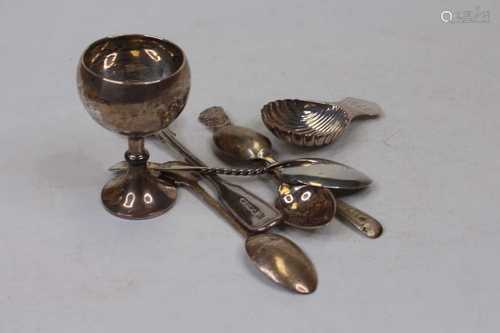 A small collection of miscellaneous silver items, to include...