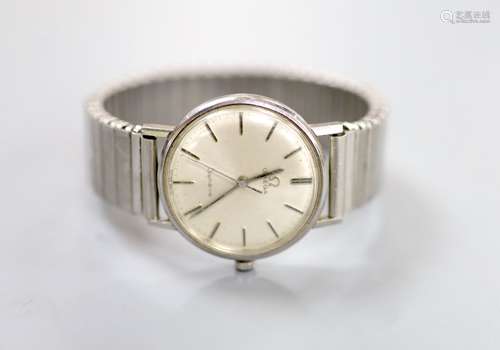 A gentleman's 1960's steel Omega manual wind wrist watch, on...