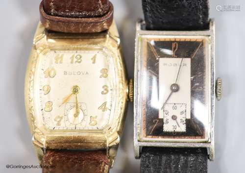 Two gentleman's mid 20th century manual wind wrist watches- ...