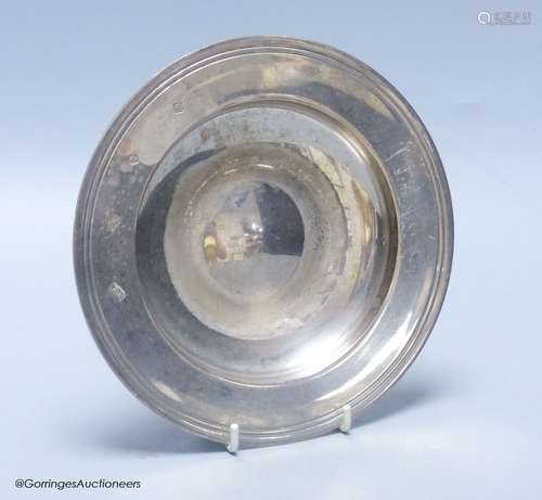 A Mappin & Webb circular silver presentation bowl, of plain ...