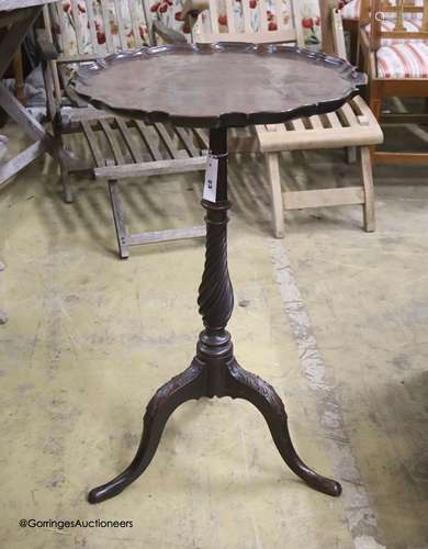 A Victorian and later Chippendale revival mahogany tripod wi...