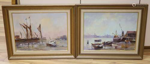 Charles Smith (Wapping Group), two oils on board, 'Bugbys, G...