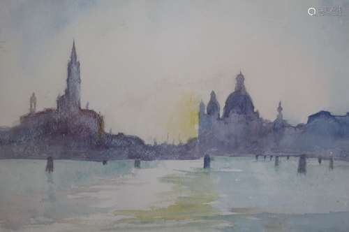 Alt, watercolour, View of Venice, signed and dated '80, 17 x...